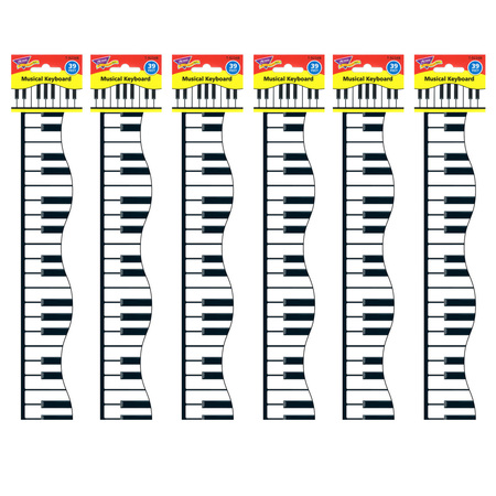 TREND ENTERPRISES Musical Keyboard Terrific Trimmers®, 39 Feet/Pack, PK6 T92348